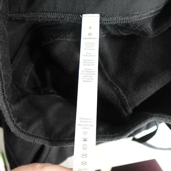 Lululemon Pants Womens 4 Warm Down Jogger II 28" Black Sweatpants Athleisure - Picture 7 of 9
